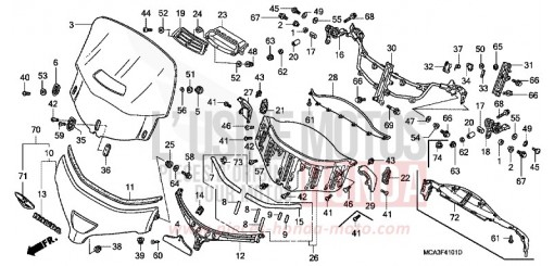PARE-BRISE (GL1800A4/A5) (GL18006/7/8) GL1800A5 de 2005